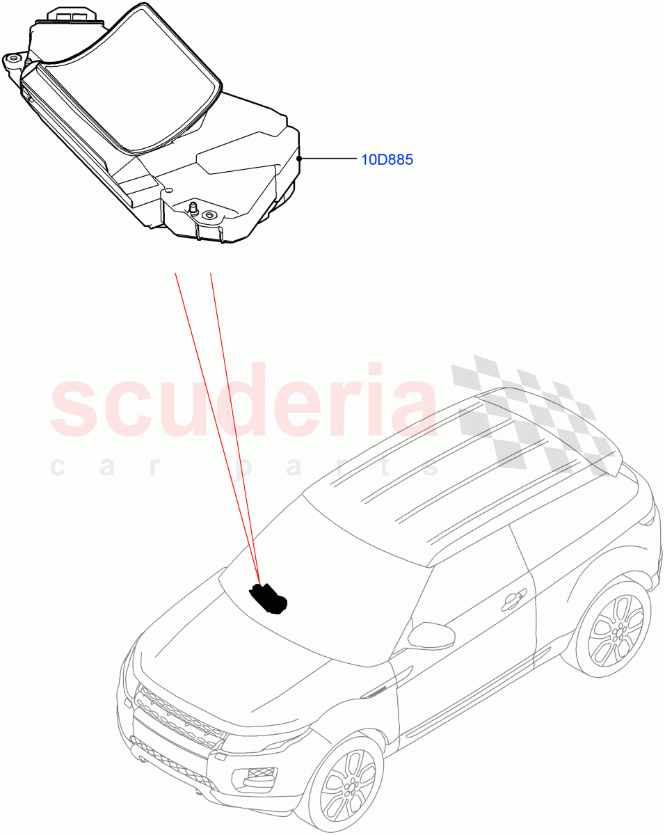 Head Up Display Module(Changsu (China),Head Up Display)((V)FROMHG149559) of Land Rover Land Rover Range Rover Evoque (2012-2018) [2.0 Turbo Diesel]