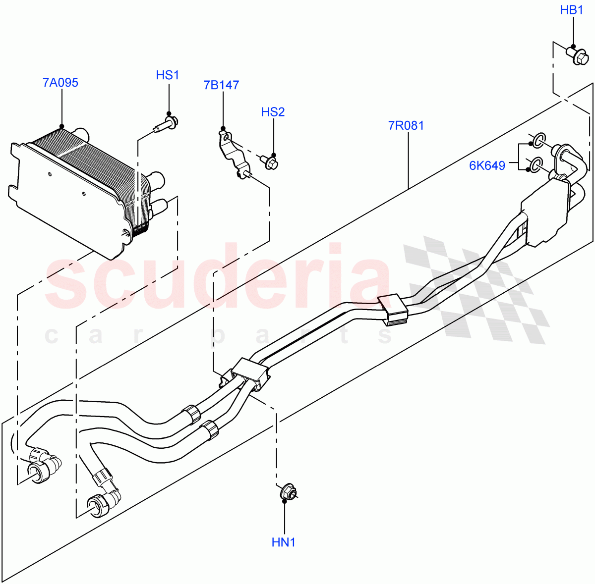 Transmission Cooling Systems(4.4L DOHC DITC V8 Diesel,8 Speed Auto Trans ZF 8HP70 4WD) of Land Rover Land Rover Range Rover Sport (2014+) [2.0 Turbo Petrol GTDI]