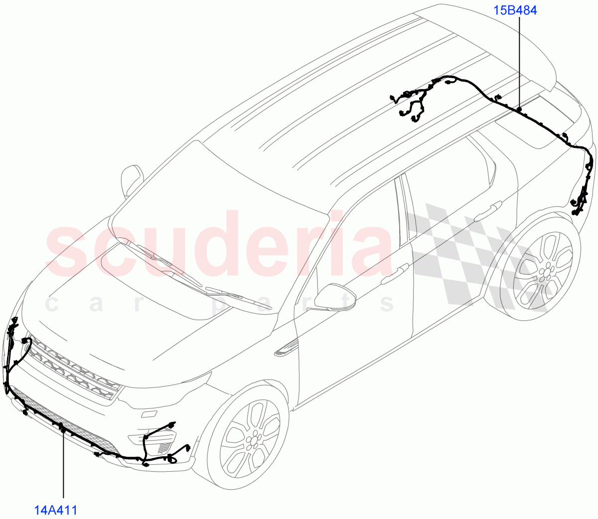 Electrical Wiring - Body And Rear(Bumper)(Itatiaia (Brazil))((V)FROMGT000001) of Land Rover Land Rover Discovery Sport (2015+) [1.5 I3 Turbo Petrol AJ20P3]