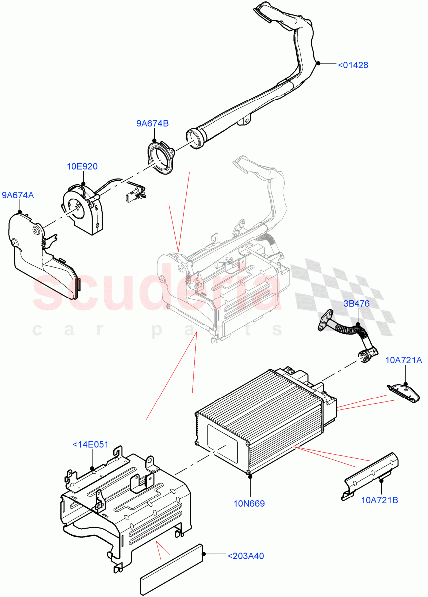 Hybrid Electrical Modules(MHEV Battery, Duct, Fan)(Electric Engine Battery-MHEV) of Land Rover Land Rover Range Rover Sport (2014+) [4.4 DOHC Diesel V8 DITC]