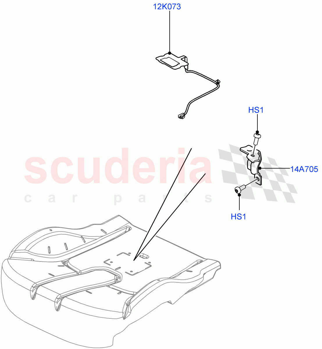 Front Seat Base(Sensors)((V)TOHA999999) of Land Rover Land Rover Range Rover Sport (2014+) [3.0 I6 Turbo Diesel AJ20D6]