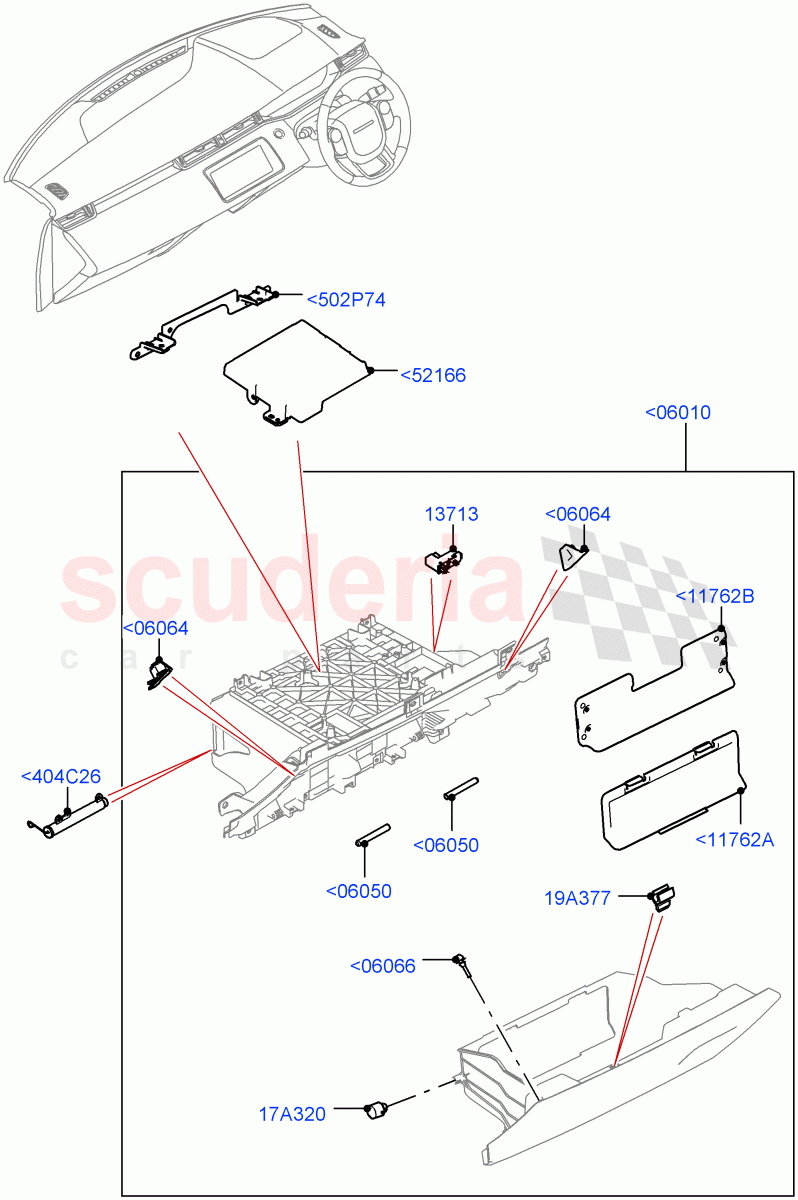 Glove Box(Changsu (China)) of Land Rover Land Rover Range Rover Evoque (2019+) [2.0 Turbo Diesel AJ21D4]