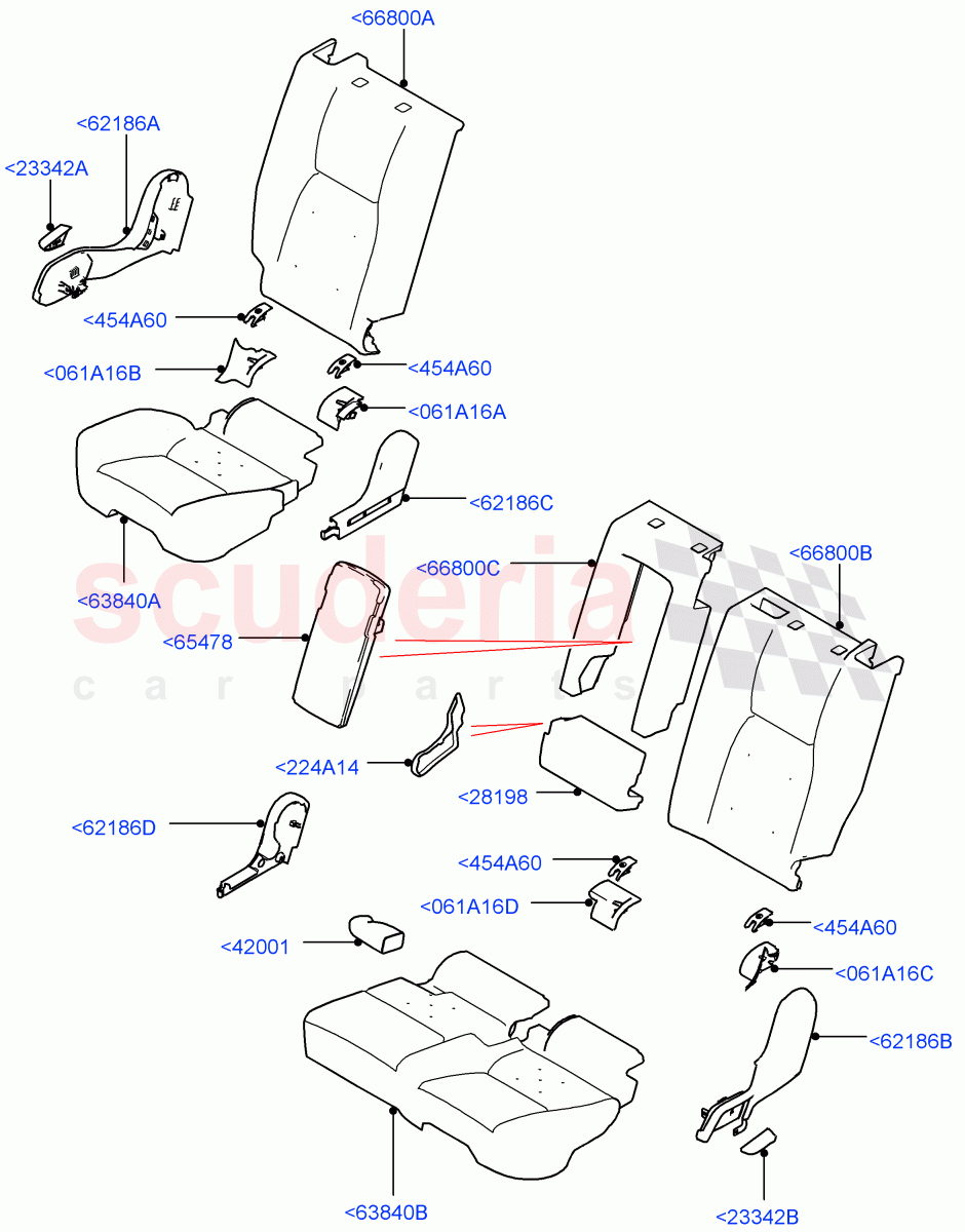 Rear Seat Pads/Valances & Heating(Itatiaia (Brazil),With 60/40 Manual Fold Thru Rr Seat)((V)FROMGT000001) of Land Rover Land Rover Discovery Sport (2015+) [2.0 Turbo Petrol GTDI]