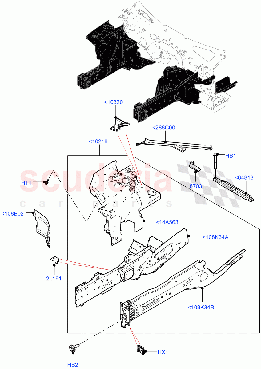 Front Panels, Aprons & Side Members(Reinforcement - Member, Front End) of Land Rover Land Rover Defender (2020+) [3.0 I6 Turbo Diesel AJ20D6]