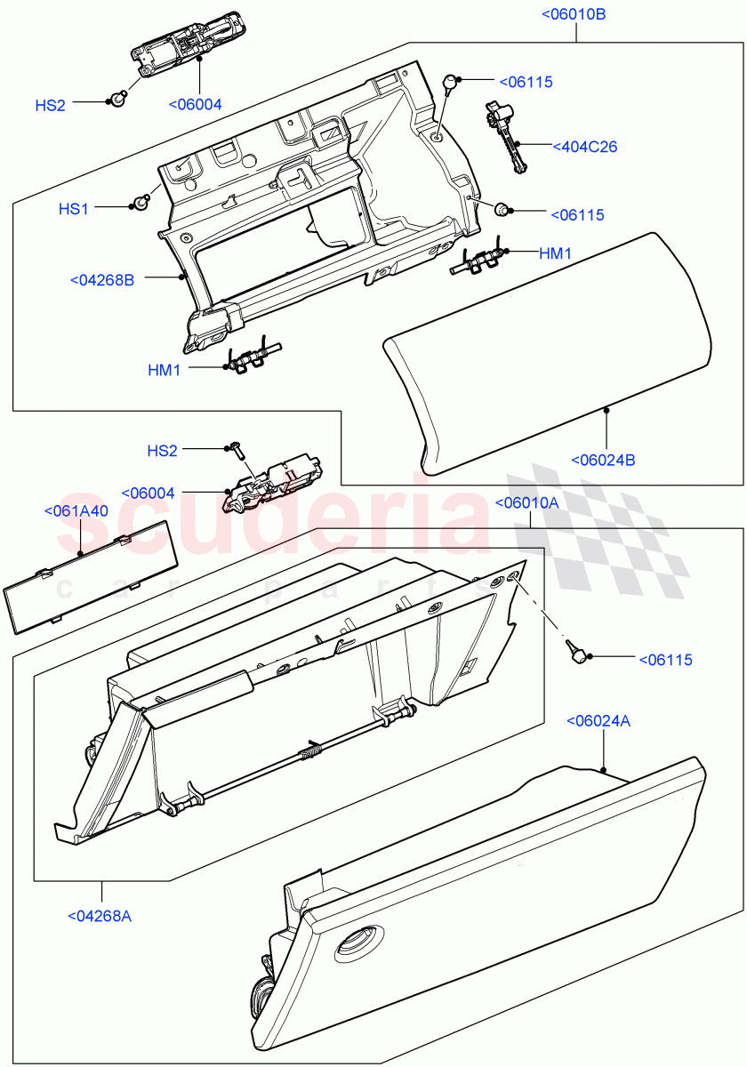 Glove Box ((V) FROMAA000001) of Land Rover Land Rover Range Rover (2010-2012) [5.0 OHC SGDI NA V8 Petrol]
