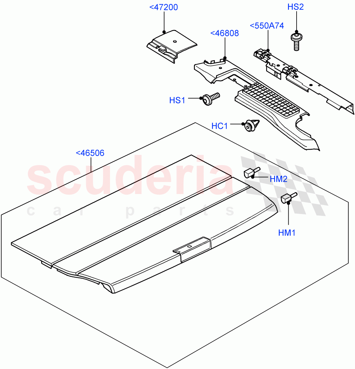 Load Compartment Trim(Package Tray)(Less Armoured)((V)FROMAA000001) of Land Rover Land Rover Range Rover (2010-2012) [4.4 DOHC Diesel V8 DITC]