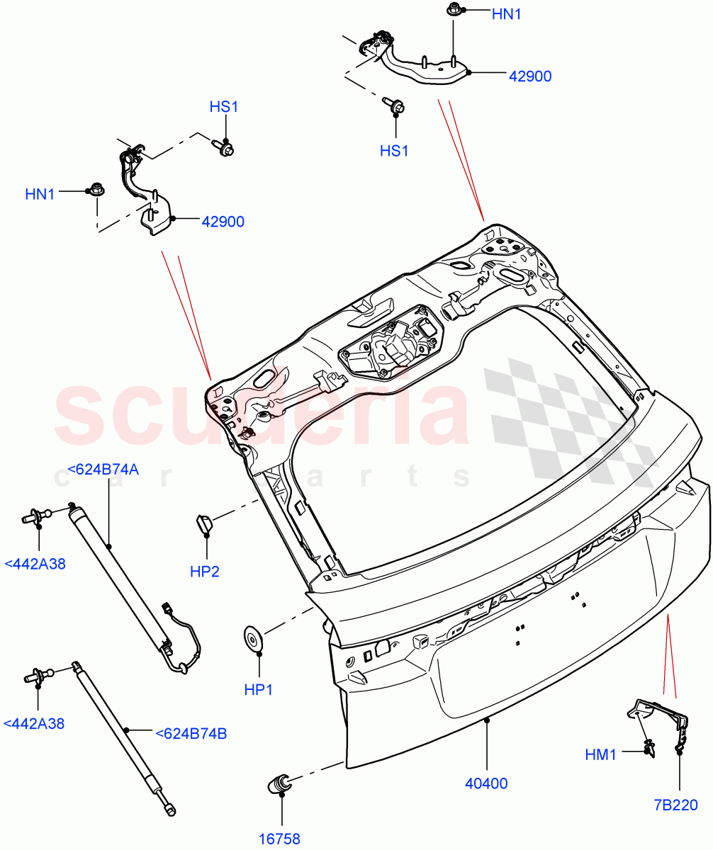 Luggage Compartment Door(Door And Fixings) of Land Rover Land Rover Range Rover Velar (2017+) [3.0 I6 Turbo Diesel AJ20D6]