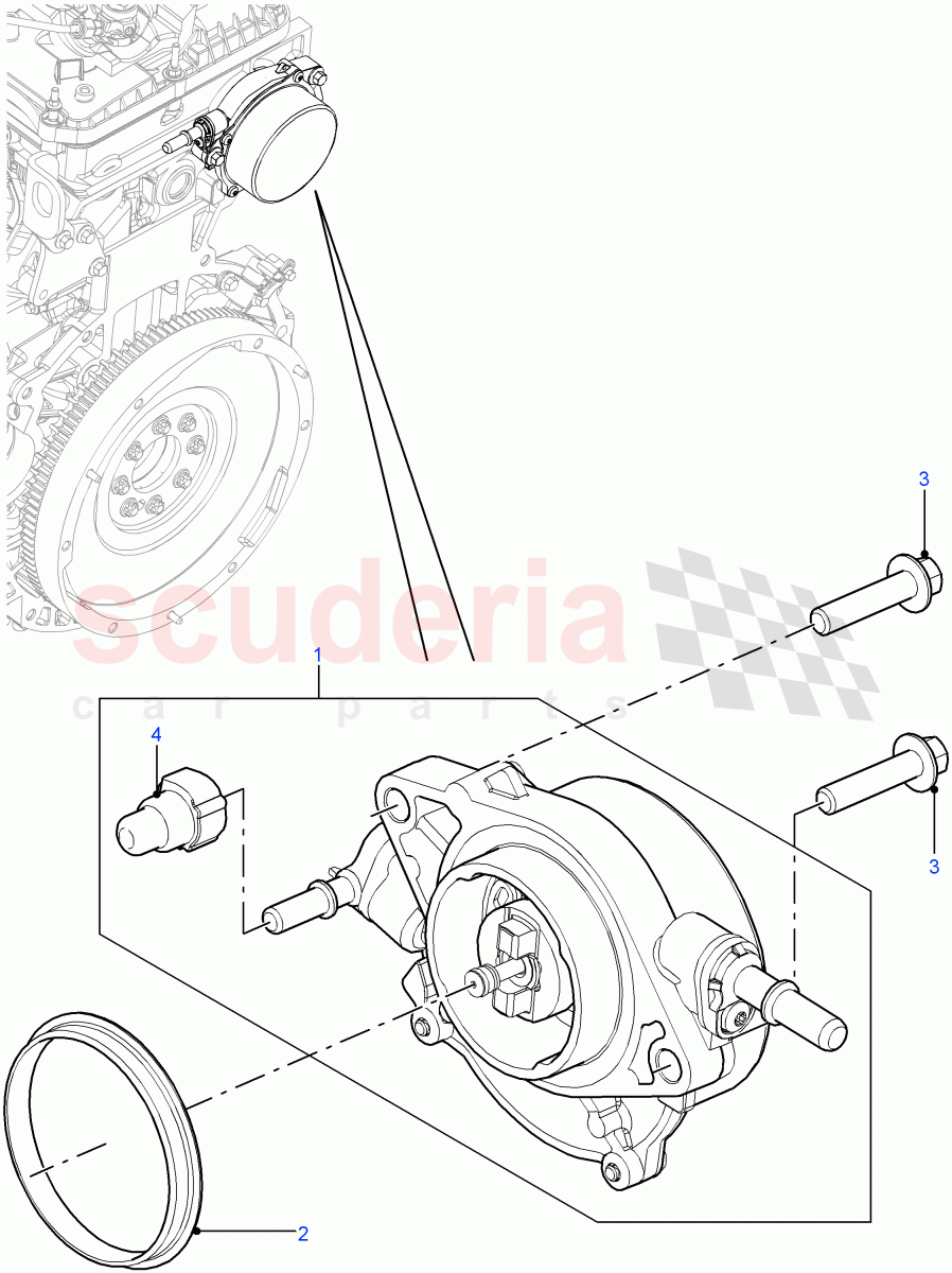 Vacuum Pump(2.2L 16V TC I4 DSL 122PS PUMA)((V)FROMCA000001) of Land Rover Land Rover Defender (2007-2016)