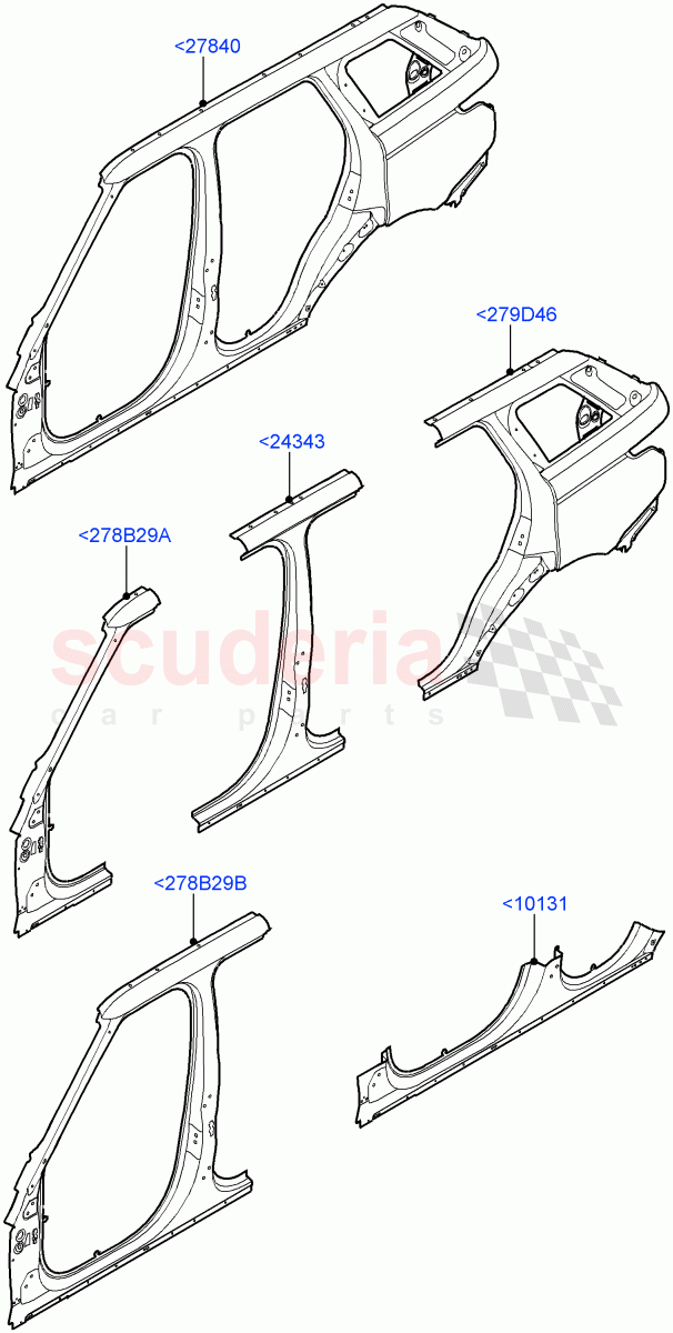 Side Panels - Outer of Land Rover Land Rover Range Rover Sport (2014+) [3.0 Diesel 24V DOHC TC]