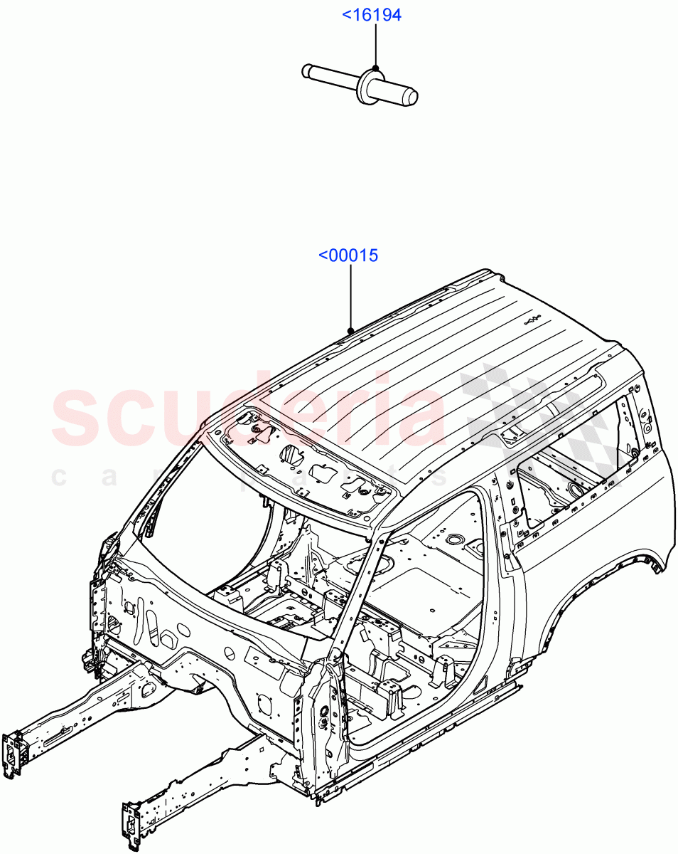 Bodyshell (Short Wheelbase) of Land Rover Land Rover Defender (2020+) [3.0 I6 Turbo Diesel AJ20D6]