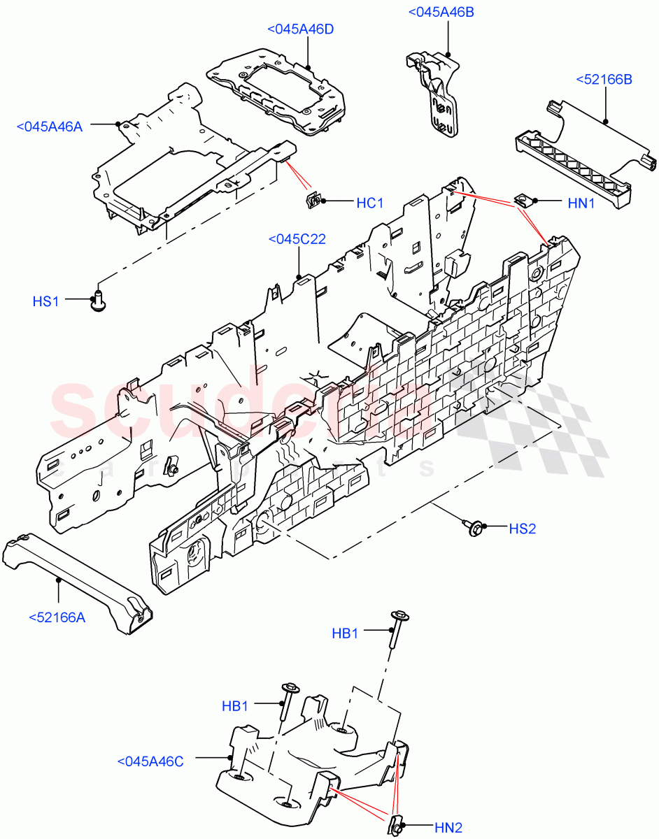Console - Floor (Internal Components) (Itatiaia (Brazil)) ((V) FROMGT000001) of Land Rover Land Rover Discovery Sport (2015+) [2.0 Turbo Diesel]