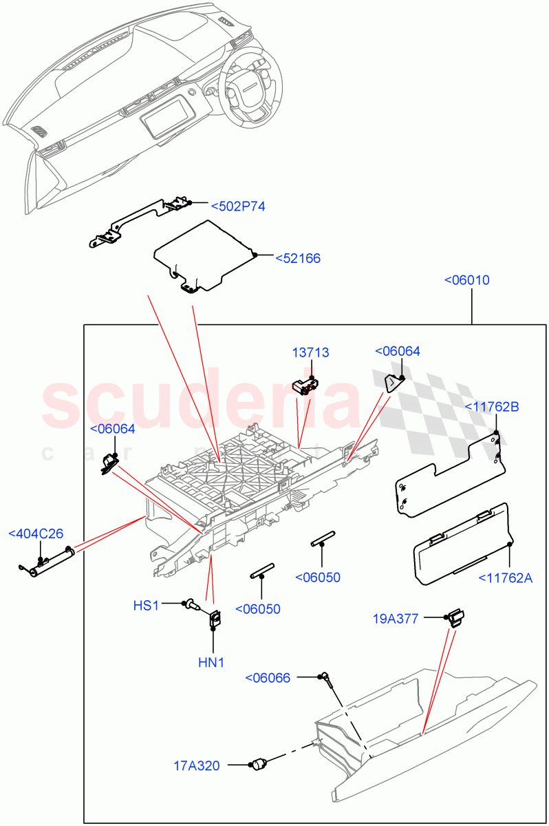 Glove Box(Itatiaia (Brazil)) of Land Rover Land Rover Range Rover Evoque (2019+) [2.0 Turbo Diesel]