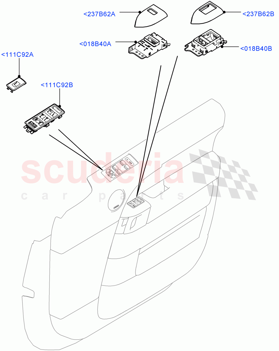 Front Door Trim Installation(For Switches) of Land Rover Land Rover Range Rover Sport (2014+) [4.4 DOHC Diesel V8 DITC]