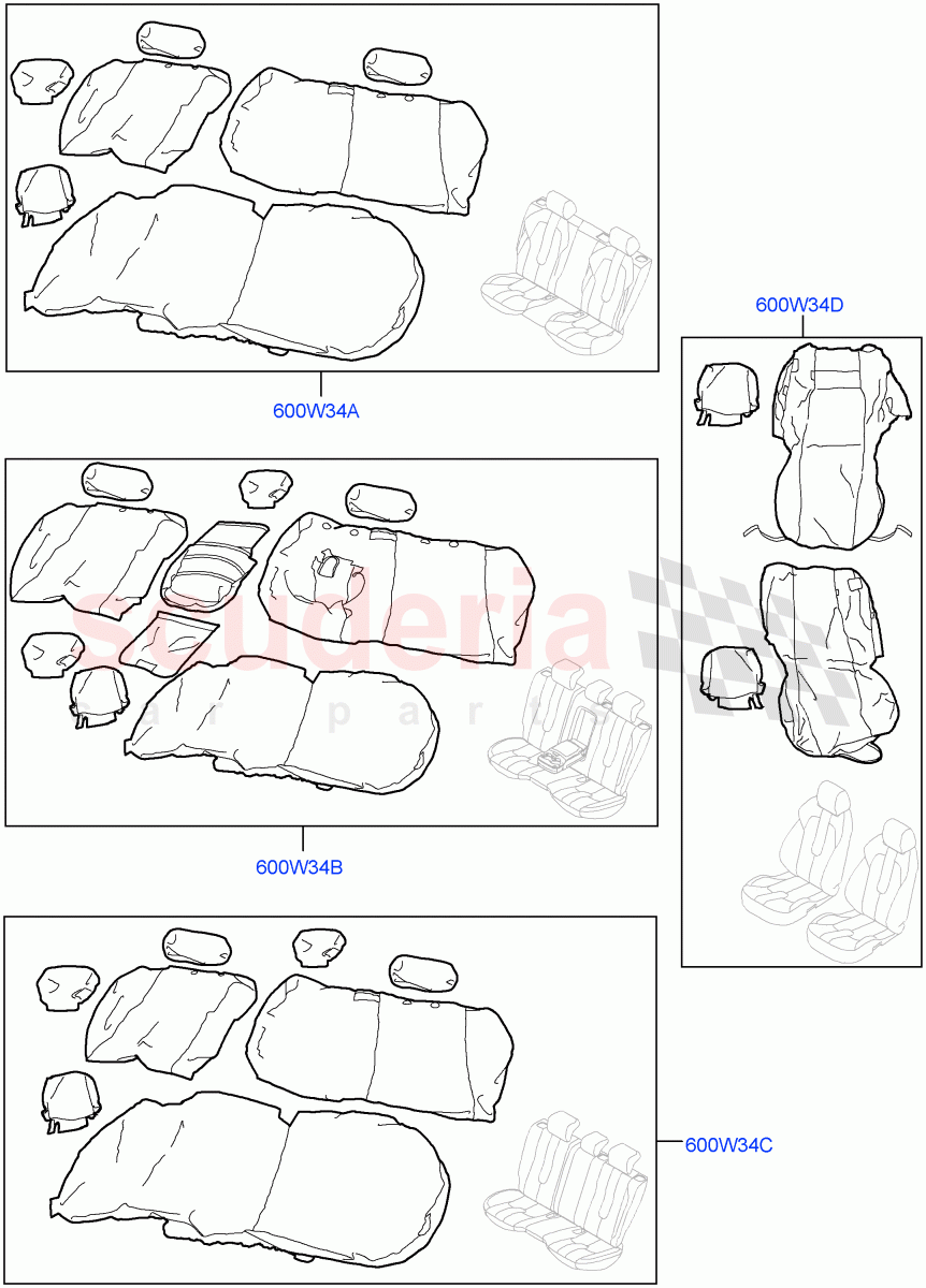 Accessory Seat Covers(Accessory)(Halewood (UK),Itatiaia (Brazil)) of Land Rover Land Rover Range Rover Evoque (2012-2018) [2.0 Turbo Diesel]