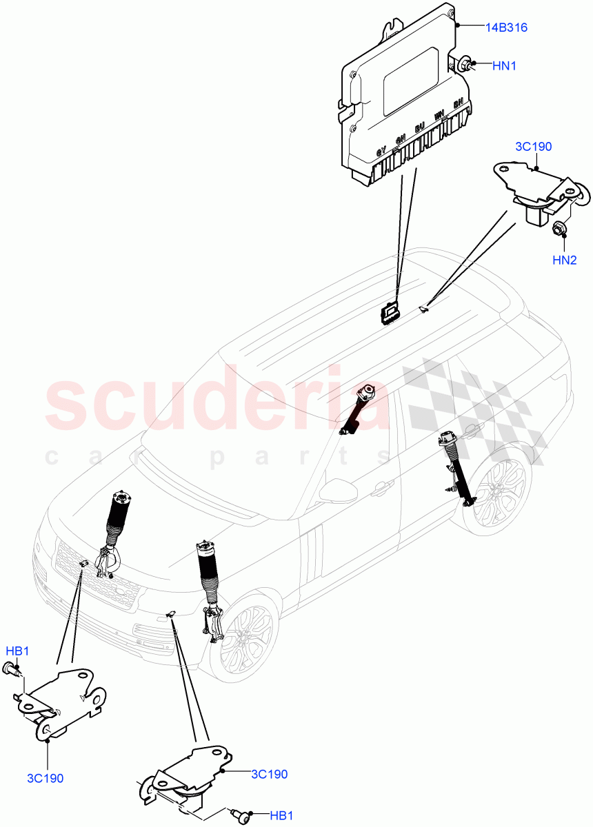 Electronic Damper Control(With Continuous Variable Damping) of Land Rover Land Rover Range Rover (2012-2021) [3.0 I6 Turbo Diesel AJ20D6]