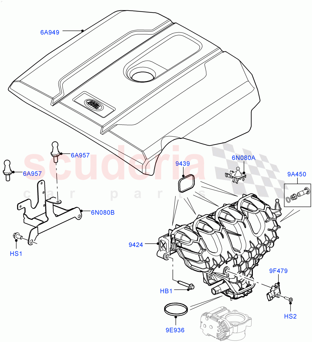 Inlet Manifold (2.0L 16V TIVCT T/C 240PS Petrol) of Land Rover Land Rover Range Rover (2012-2021) [2.0 Turbo Petrol GTDI]