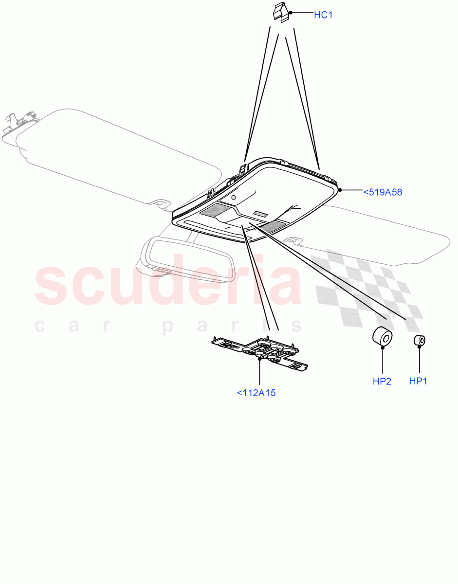 Console - Overhead of Land Rover Land Rover Range Rover Sport (2014+) [2.0 Turbo Petrol AJ200P]