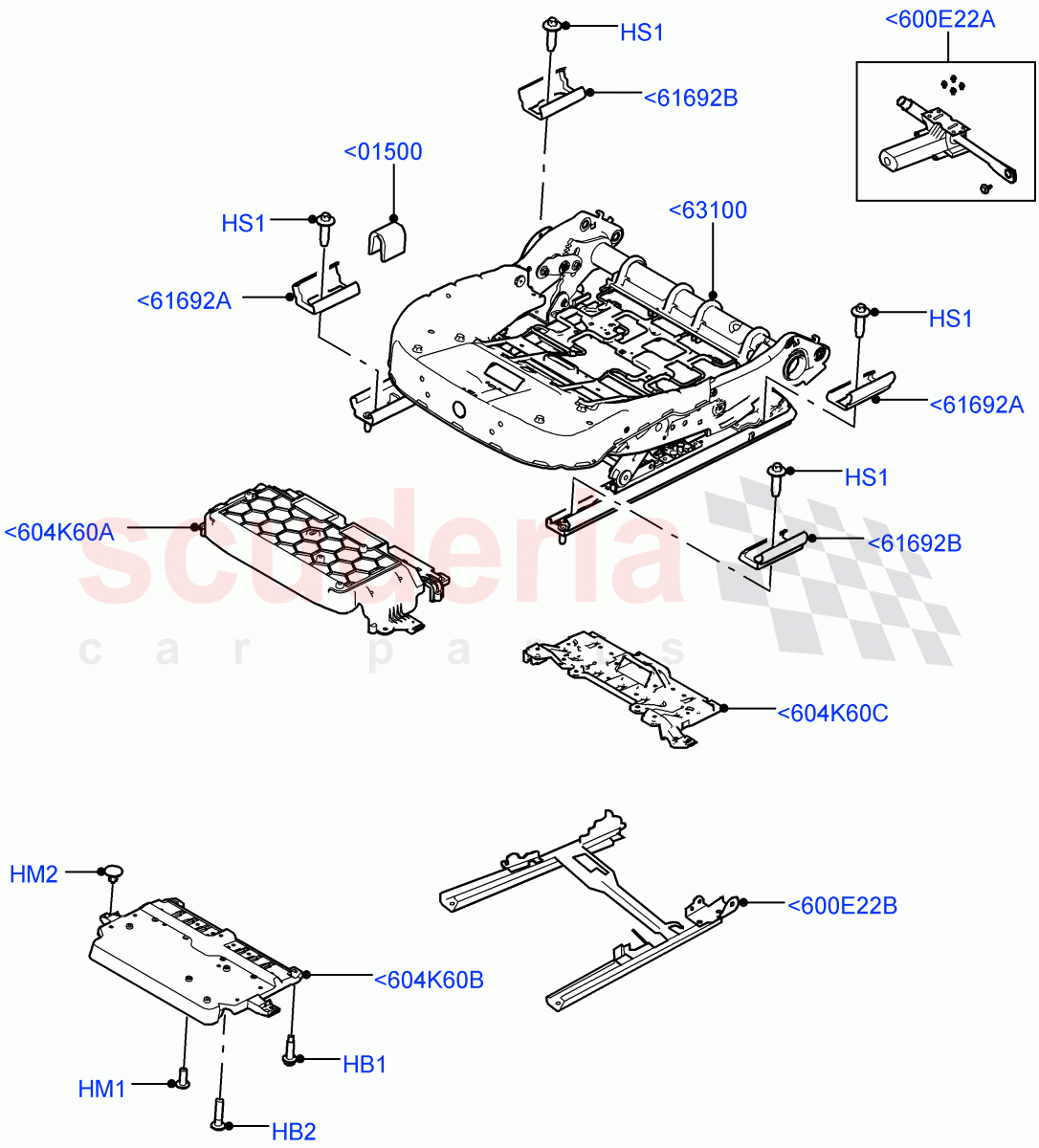 Front Seat Base(Changsu (China))((V)FROMFG000001) of Land Rover Land Rover Discovery Sport (2015+) [2.0 Turbo Petrol AJ200P]