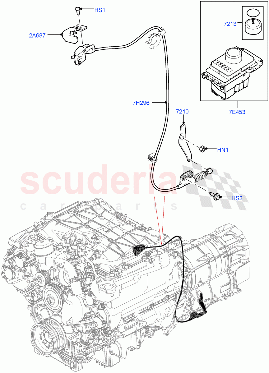 Gear Change-Automatic Transmission(5.0 Petrol AJ133 DOHC CDA,8 Speed Auto Trans ZF 8HP70 4WD,5.0L P AJ133 DOHC CDA S/C Enhanced)((V)FROMJA000001) of Land Rover Land Rover Range Rover (2012-2021) [5.0 OHC SGDI NA V8 Petrol]