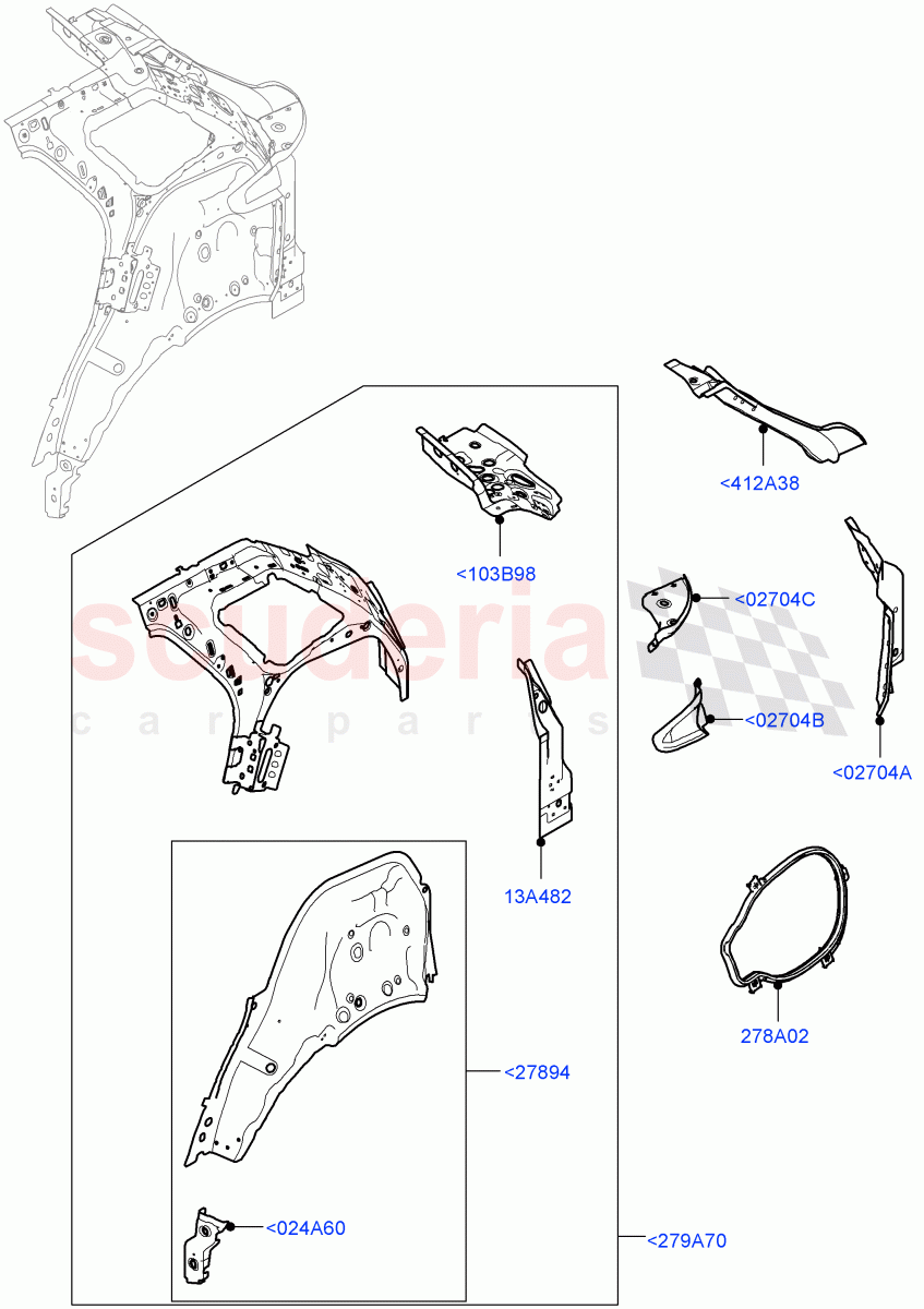 Side Panels - Inner(Middle - Rear, Inner - Rear)(Itatiaia (Brazil)) of Land Rover Land Rover Range Rover Evoque (2019+) [2.0 Turbo Petrol AJ200P]