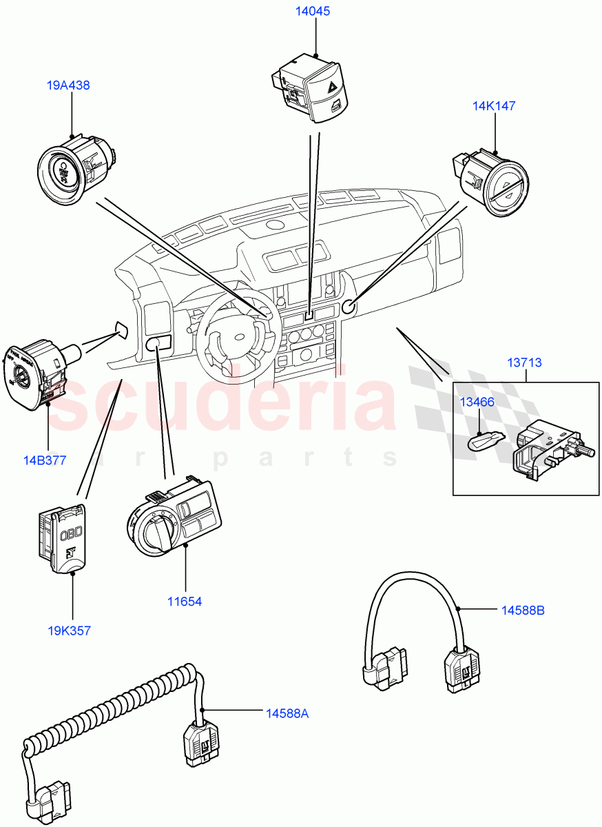 Instrument Panel Related Parts ((V) FROMAA000001) of Land Rover Land Rover Range Rover (2010-2012) [5.0 OHC SGDI NA V8 Petrol]
