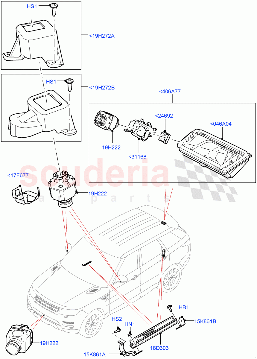 Camera Equipment(Surround Camera System)((V)FROMGA000001) of Land Rover Land Rover Range Rover Sport (2014+) [3.0 I6 Turbo Diesel AJ20D6]