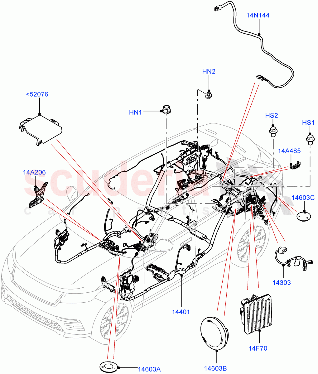 Main Harness of Land Rover Land Rover Range Rover Velar (2017+) [3.0 Diesel 24V DOHC TC]