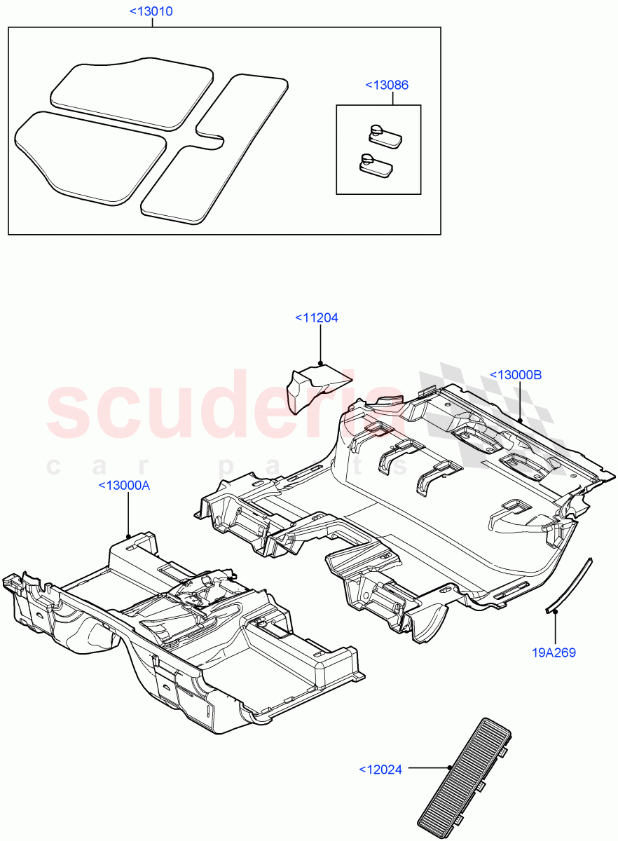 Floor Trim ((V) FROMAA000001) of Land Rover Land Rover Range Rover (2010-2012) [5.0 OHC SGDI NA V8 Petrol]