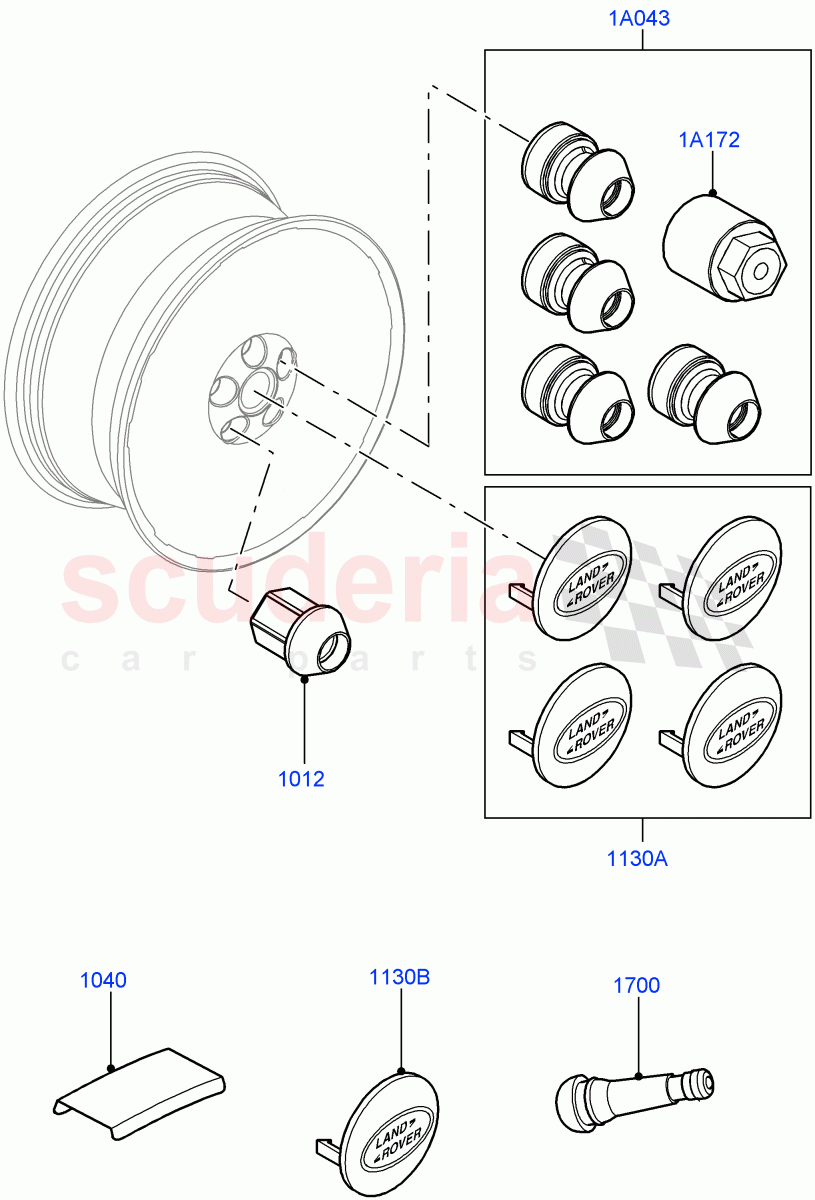 Wheels(Additional Equipment) of Land Rover Land Rover Range Rover Velar (2017+) [3.0 I6 Turbo Petrol AJ20P6]