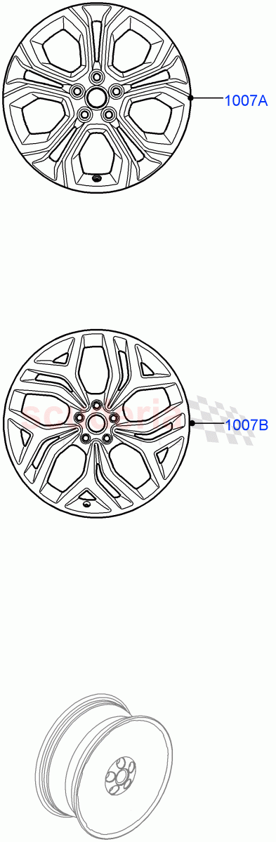 Wheels (Changsu (China)) of Land Rover Land Rover Range Rover Evoque (2019+) [2.0 Turbo Diesel]