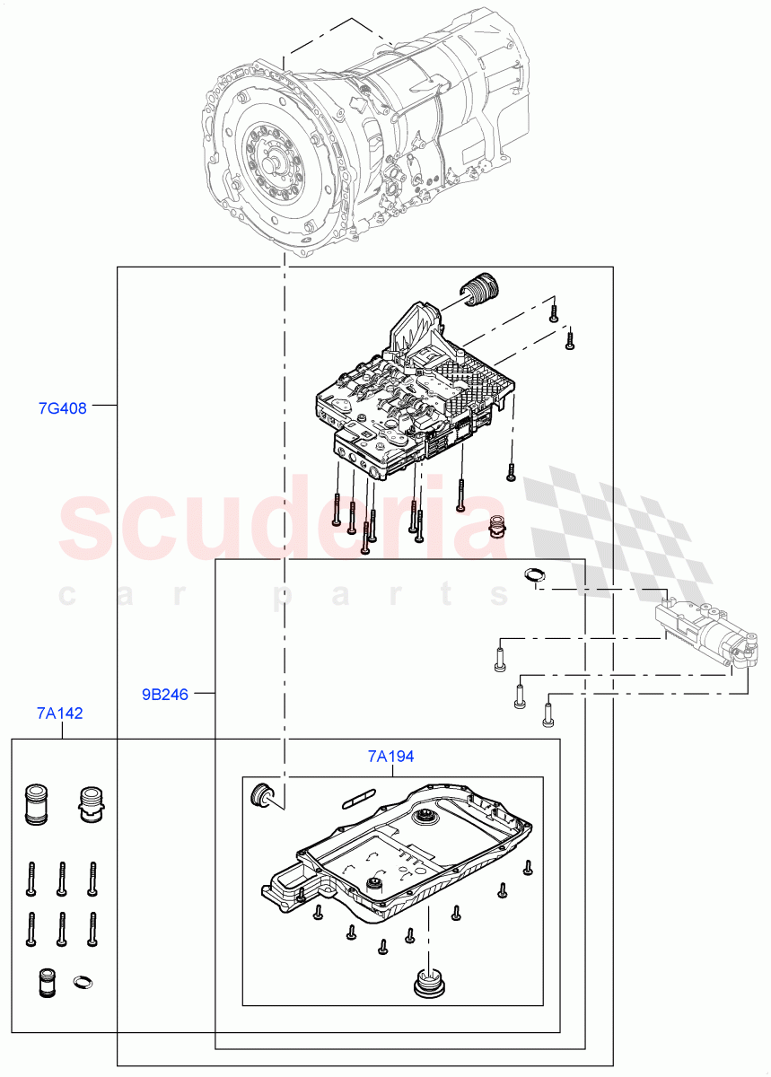 Valve Body - Main Control & Servo's(Transmission Control Valve, Nitra Plant Build)(2.0L AJ200P Hi PHEV,8HP Gen3 Hybrid Trans,3.0L AJ20P6 Petrol PHEV) of Land Rover Land Rover Defender (2020+) [5.0 OHC SGDI SC V8 Petrol]