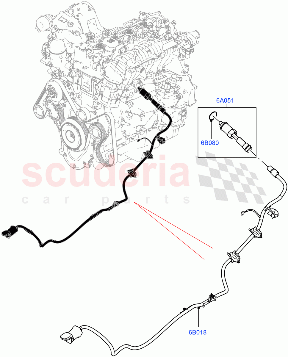 Engine Heater(Solihull Plant Build)(2.0L I4 DSL MID DOHC AJ200,2.0L I4 DSL HIGH DOHC AJ200)((V)FROMHA000001) of Land Rover Land Rover Discovery 5 (2017+) [2.0 Turbo Diesel]