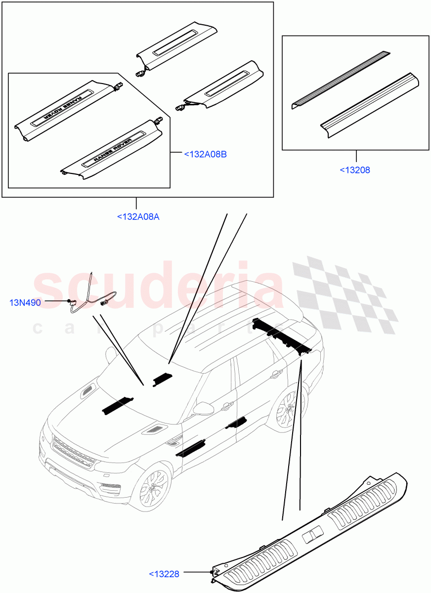 Door Sill Finishers (Accessory) of Land Rover Land Rover Range Rover Sport (2014+) [4.4 DOHC Diesel V8 DITC]