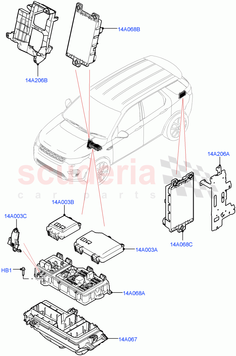 Fuses, Holders And Circuit Breakers(Halewood (UK))((V)FROMLH000001) of Land Rover Land Rover Discovery Sport (2015+) [1.5 I3 Turbo Petrol AJ20P3]