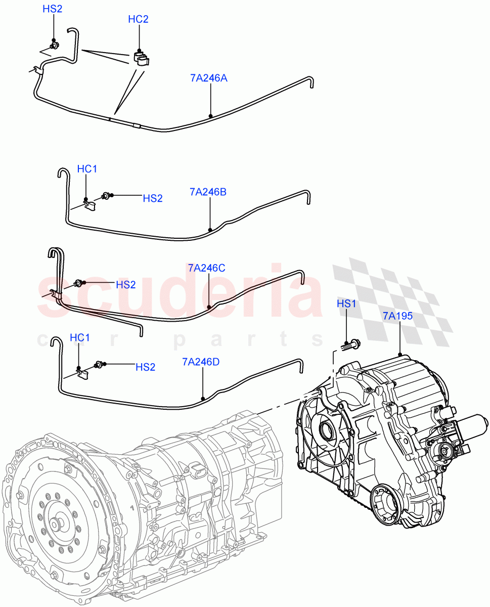 Transfer Drive Case (6 Speed Auto ZF 6HP26 Steptronic, 6 Speed Man ZF S6-53, 8 Speed Auto Trans ZF 8HP70 4WD, 6 Speed Auto Transmission ZF 6HP28) ((V) FROMAA000001, (V) TODA999999) of Land Rover Land Rover Range Rover Sport (2010-2013) [3.6 V8 32V DOHC EFI Diesel]