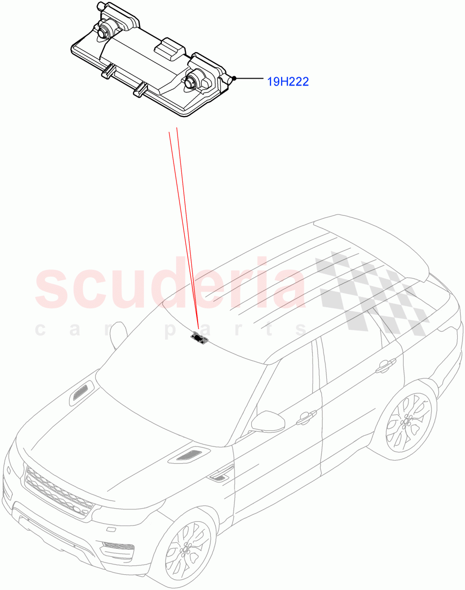 Camera Equipment(Forward Facing Camera)((V)FROMHA000001,(V)TOHA999999) of Land Rover Land Rover Range Rover Sport (2014+) [2.0 Turbo Diesel]