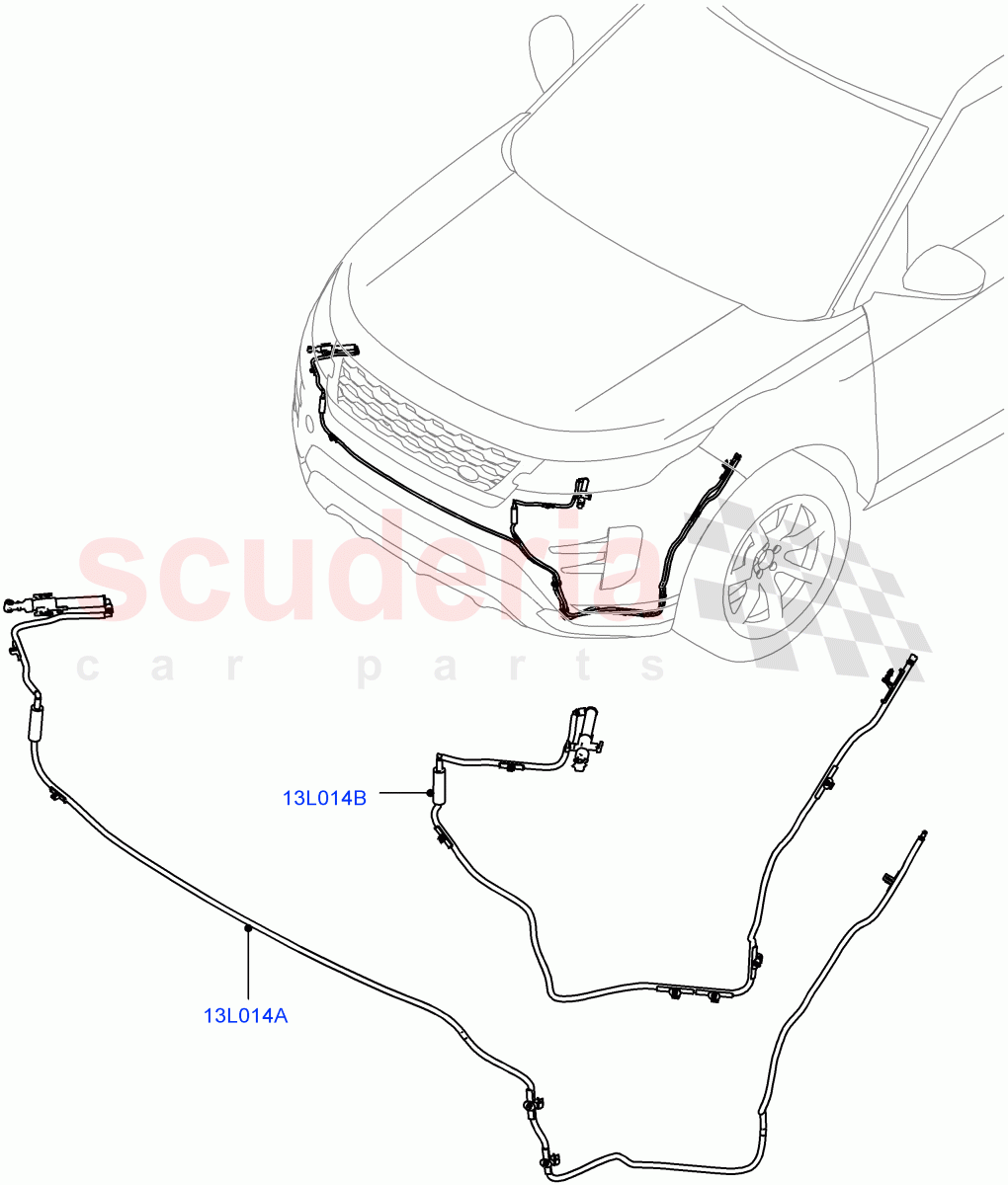 Headlamp Washer(Itatiaia (Brazil),With Headlamp Power Wash) of Land Rover Land Rover Range Rover Evoque (2019+) [2.0 Turbo Petrol AJ200P]