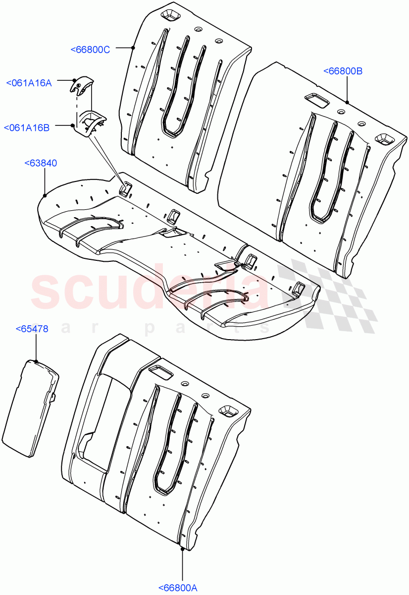 Rear Seat Pads/Valances & Heating (Itatiaia (Brazil), 2nd Row Seat 60/40 (3 P) - Folding) ((V) FROMGT000001) of Land Rover Land Rover Range Rover Evoque (2012-2018) [2.0 Turbo Diesel]