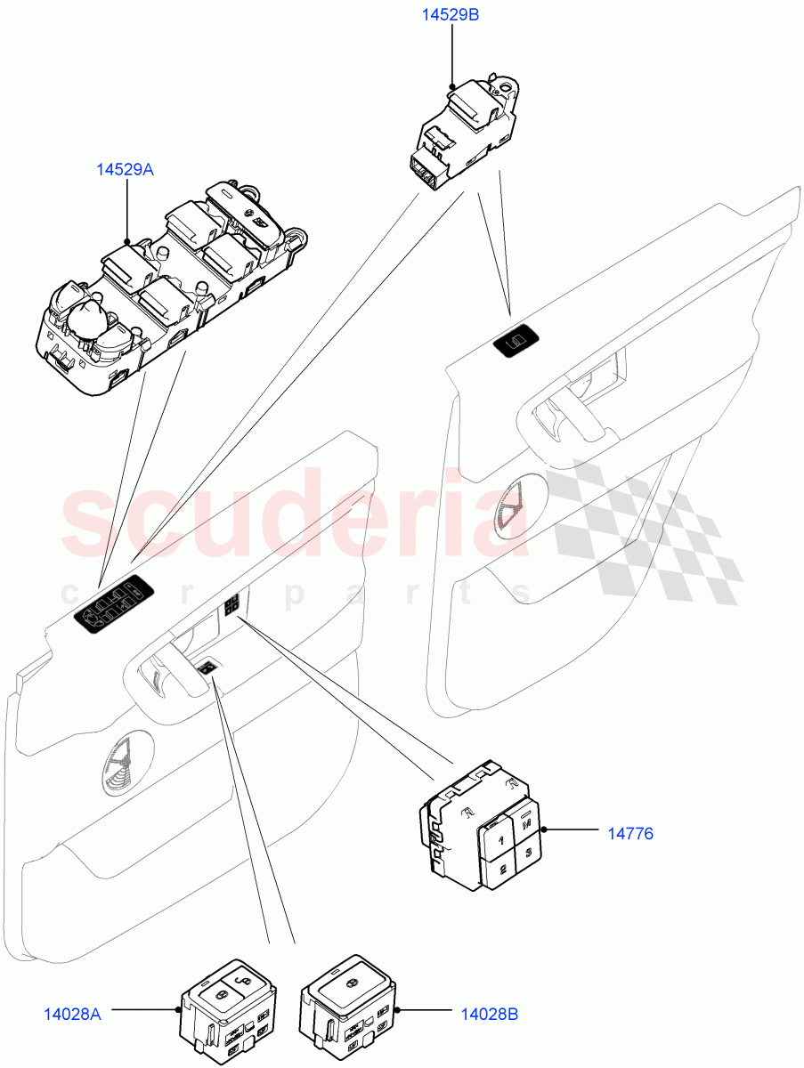 Switches(Door)(Changsu (China))((V)FROMFG000001,(V)TOKG446856) of Land Rover Land Rover Discovery Sport (2015+) [1.5 I3 Turbo Petrol AJ20P3]