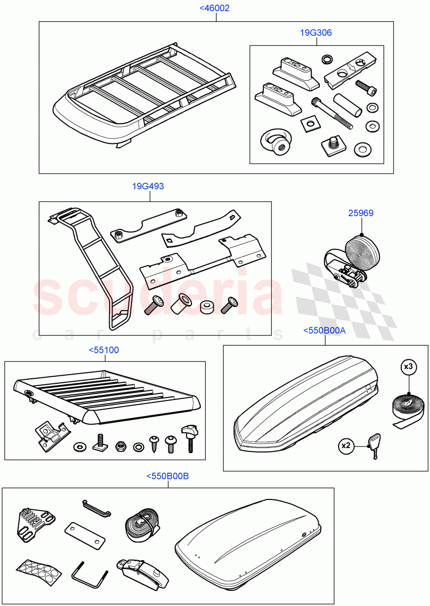 Roof Rack Systems (Accessory) ((V) FROMAA000001) of Land Rover Land Rover Range Rover Sport (2010-2013) [5.0 OHC SGDI SC V8 Petrol]