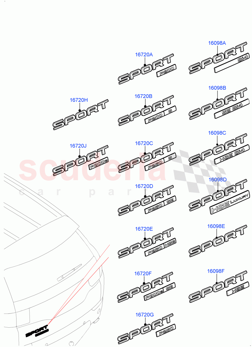 Name Plates(Changsu (China))((V)FROMFG000001) of Land Rover Land Rover Discovery Sport (2015+) [2.0 Turbo Diesel]