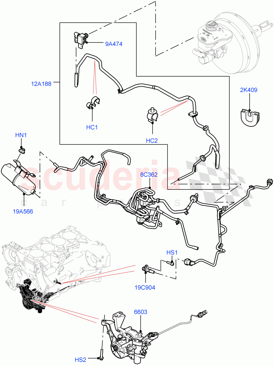 Vacuum Control And Air Injection(Solihull Plant Build)(2.0L I4 DSL HIGH DOHC AJ200,RHD)((V)FROMHA000001) of Land Rover Land Rover Range Rover Sport (2014+) [2.0 Turbo Diesel]