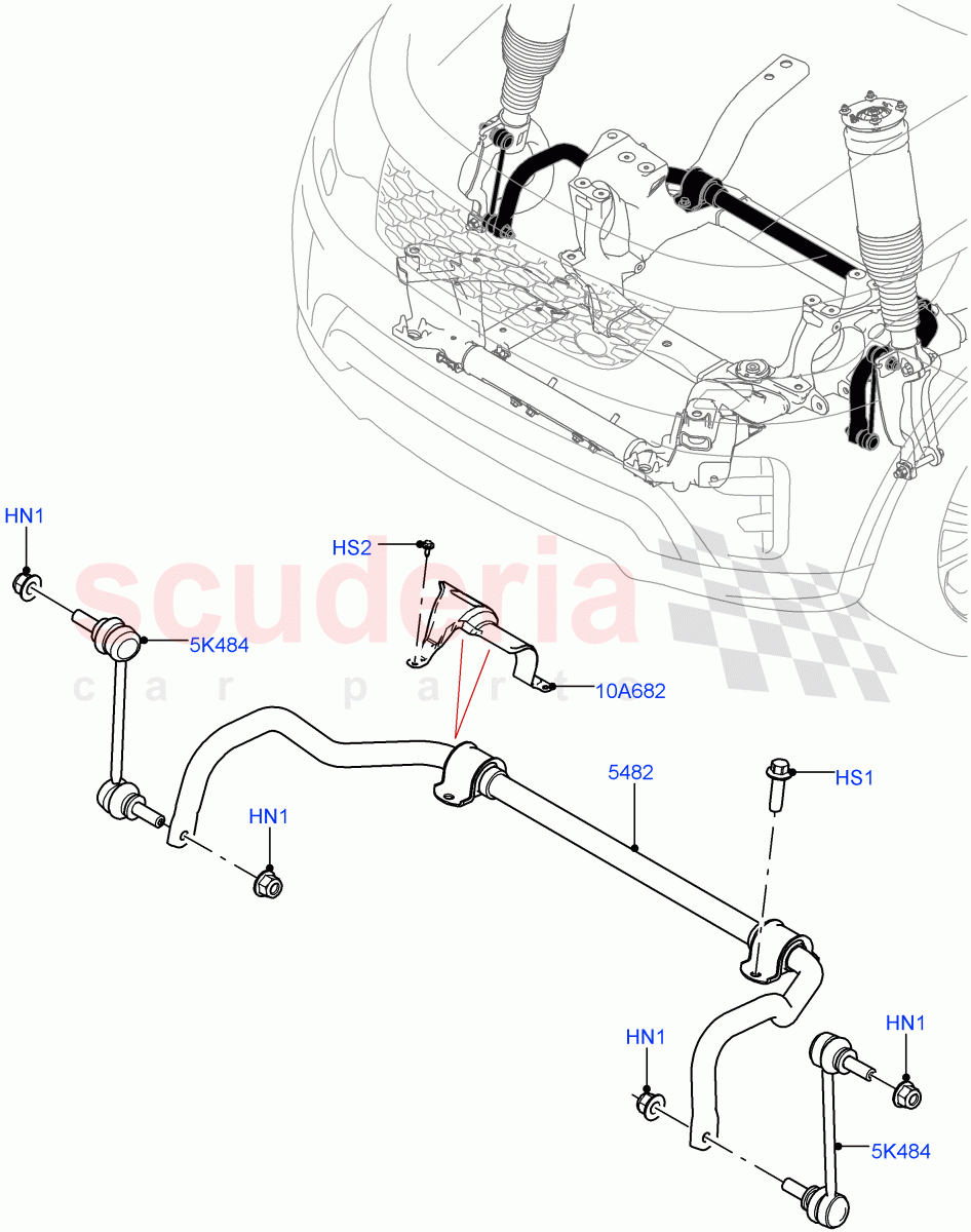 Front Cross Member & Stabilizer Bar(Stabilizer Bar) of Land Rover Land Rover Defender (2020+) [5.0 OHC SGDI SC V8 Petrol]