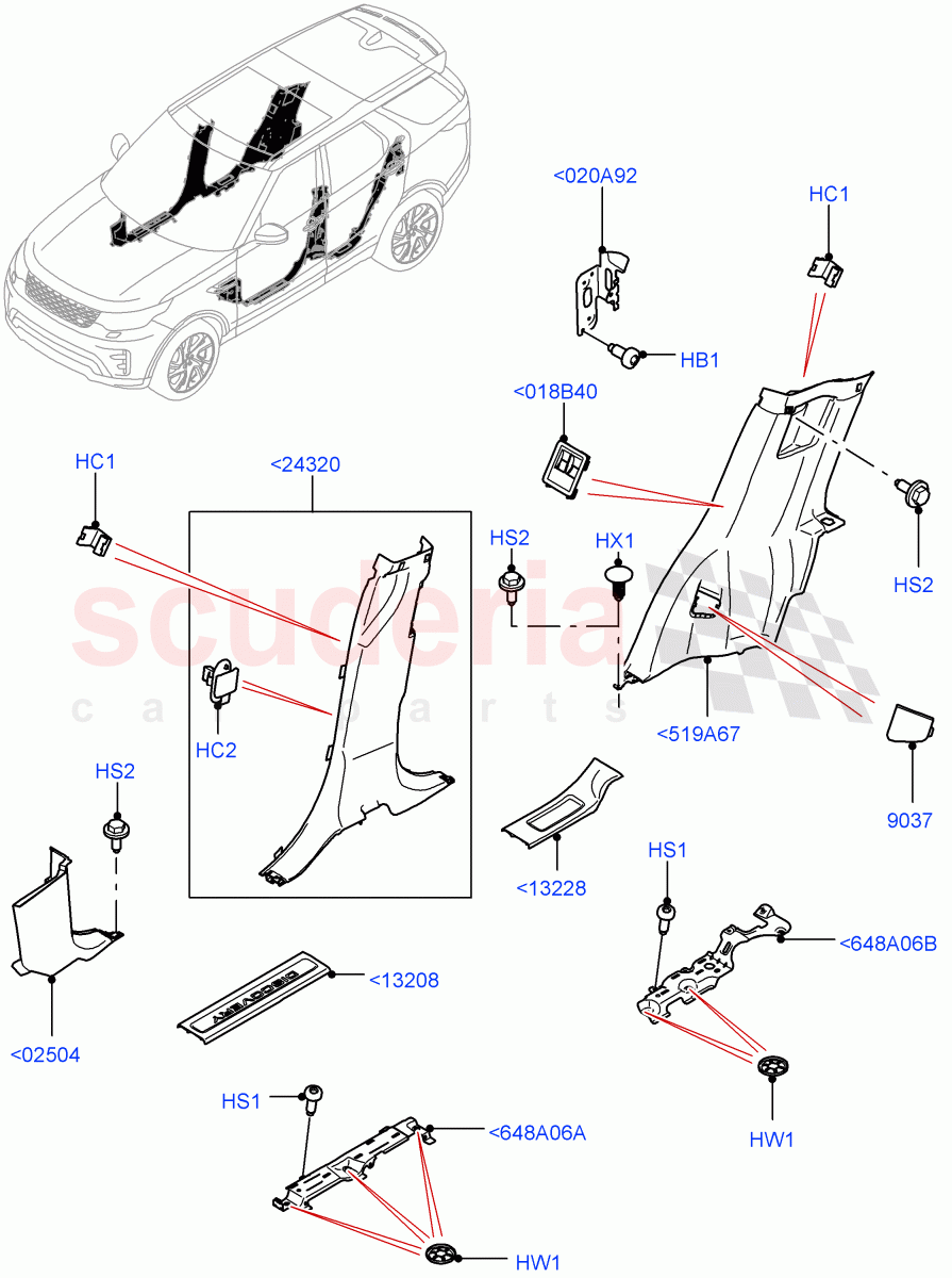 Side Trim(Nitra Plant Build, Sill)((V)FROMK2000001) of Land Rover Land Rover Discovery 5 (2017+) [2.0 Turbo Diesel]