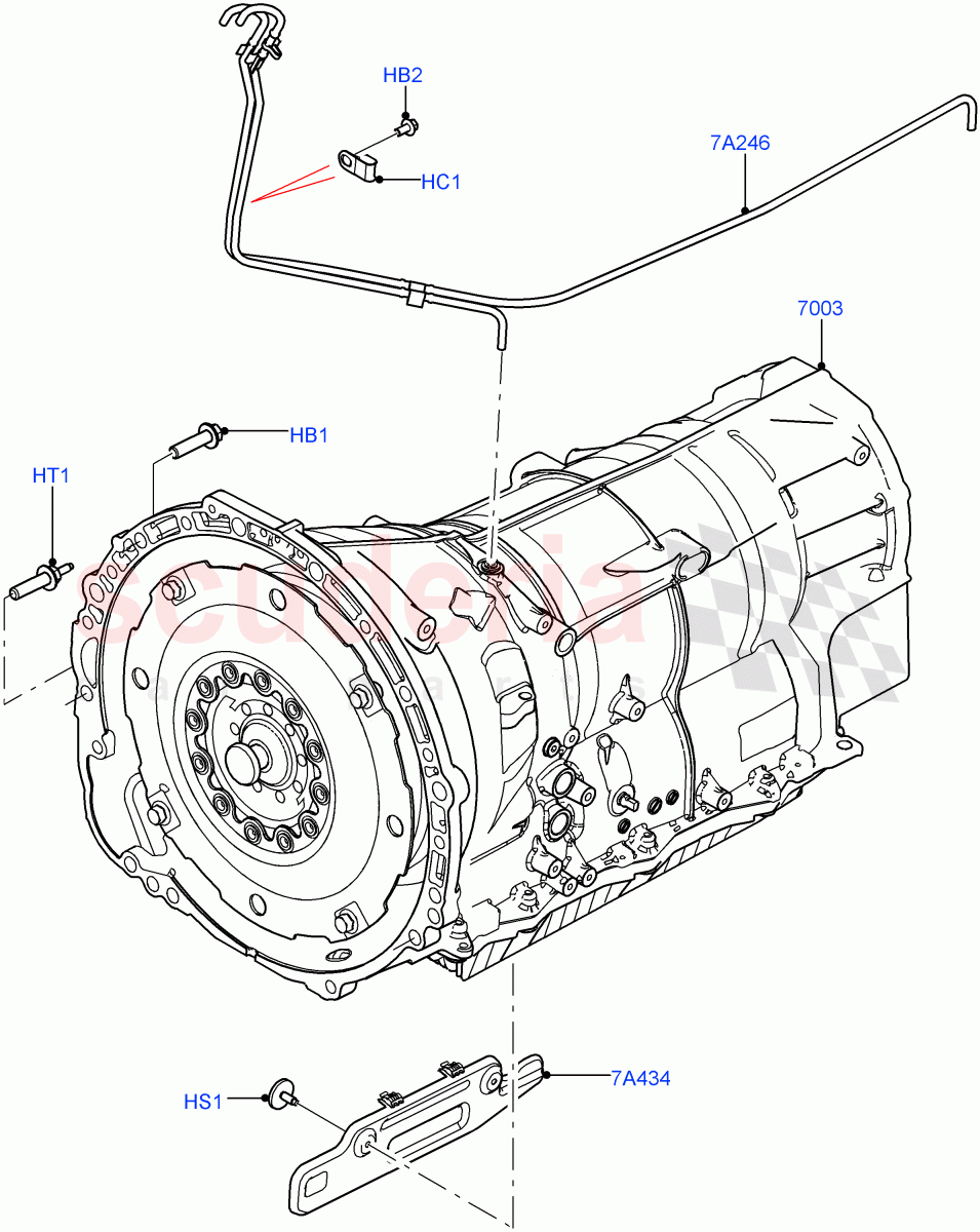 Auto Trans Assy & Speedometer Drive(Nitra Plant Build)(5.0 Petrol AJ133 DOHC CDA,8 Speed Auto Trans ZF 8HP70 4WD)((V)FROMM2000001) of Land Rover Land Rover Defender (2020+) [2.0 Turbo Diesel]