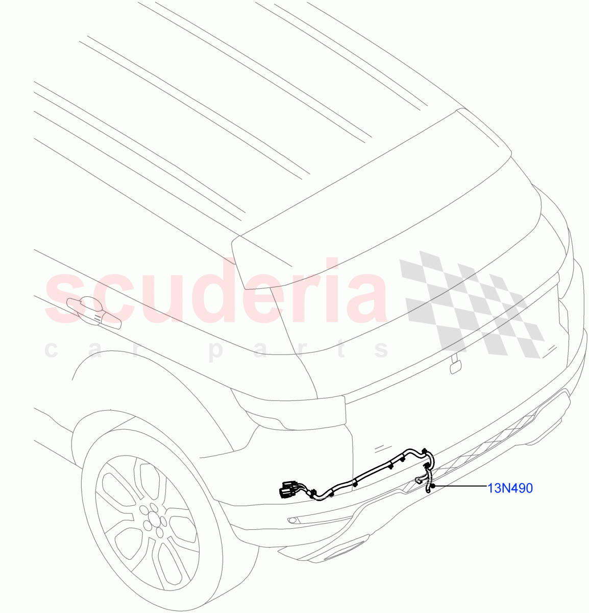 Electrical Wiring - Body And Rear(Towing)(Halewood (UK)) of Land Rover Land Rover Range Rover Evoque (2012-2018) [2.0 Turbo Petrol AJ200P]