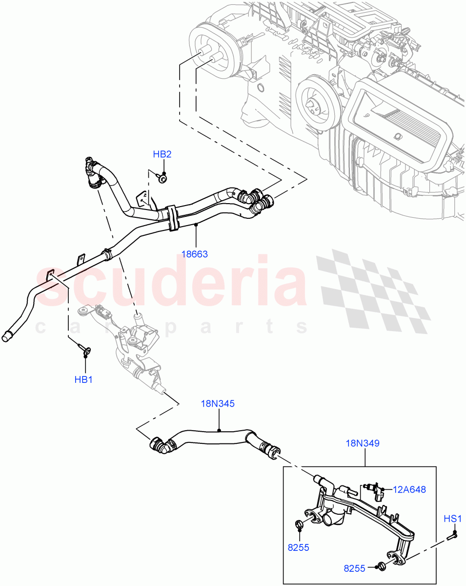 Heater Hoses (5.0 Petrol AJ133 DOHC CDA) ((V) FROMM2000001) of Land Rover Land Rover Defender (2020+) [5.0 OHC SGDI SC V8 Petrol]