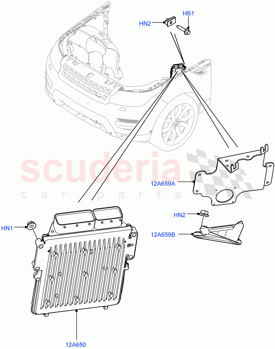Engine Modules And Sensors (3.0L DOHC GDI SC V6 PETROL) of Land Rover Land Rover Range Rover (2012-2021) [3.0 DOHC GDI SC V6 Petrol]