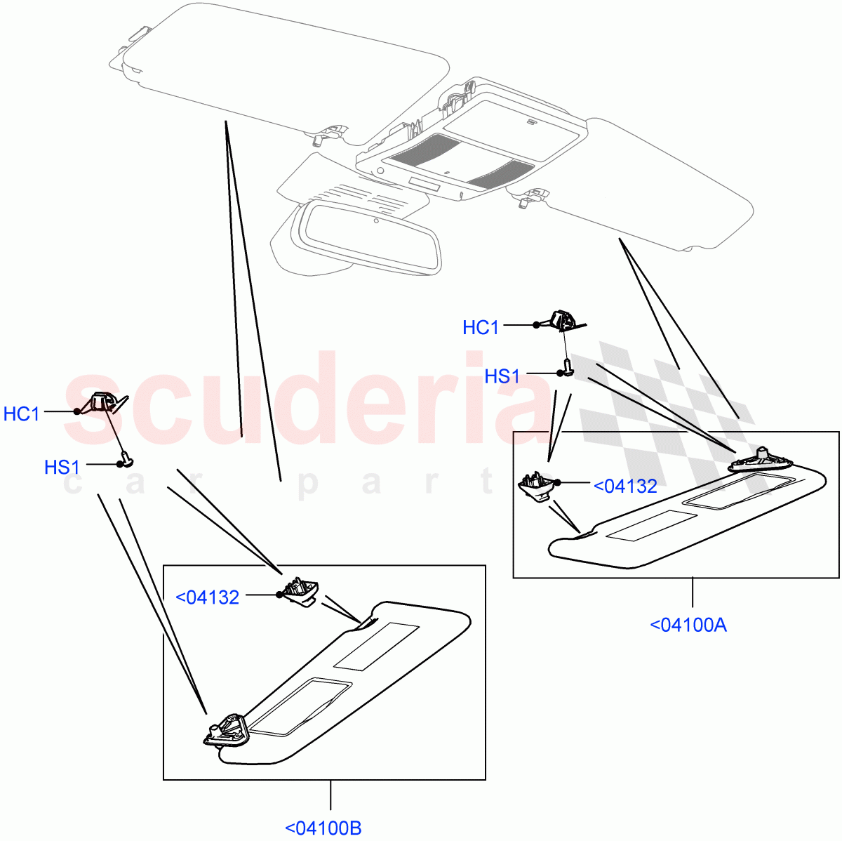 Headlining And Sun Visors(Halewood (UK)) of Land Rover Land Rover Discovery Sport (2015+) [2.2 Single Turbo Diesel]