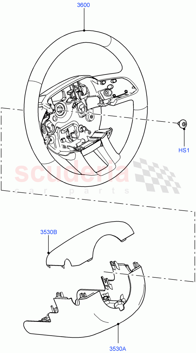 Steering Wheel (Itatiaia (Brazil)) ((V) FROMGT000001) of Land Rover Land Rover Range Rover Evoque (2012-2018) [2.0 Turbo Petrol GTDI]